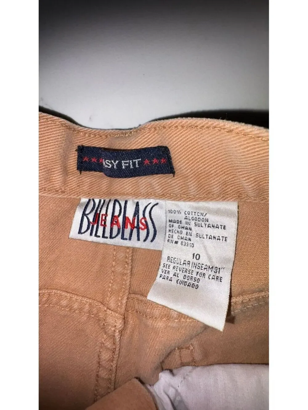 Woman's Vintage 1990's Tan -Bill Blass- Jeans, Easy-Fit. Size 10